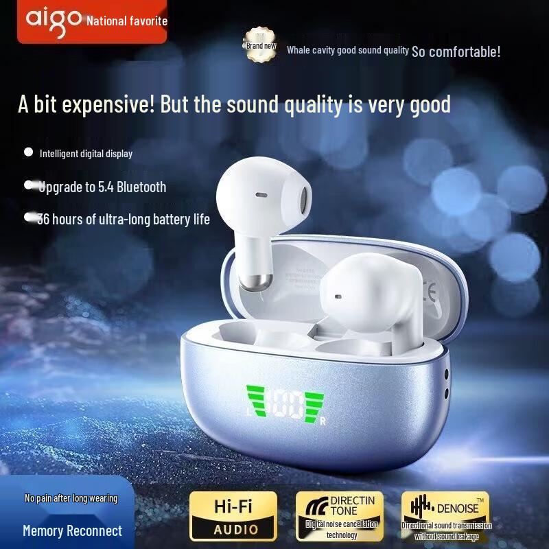 aigo TQ15 Semi-In-Ear Wireless Bluetooth Earbuds