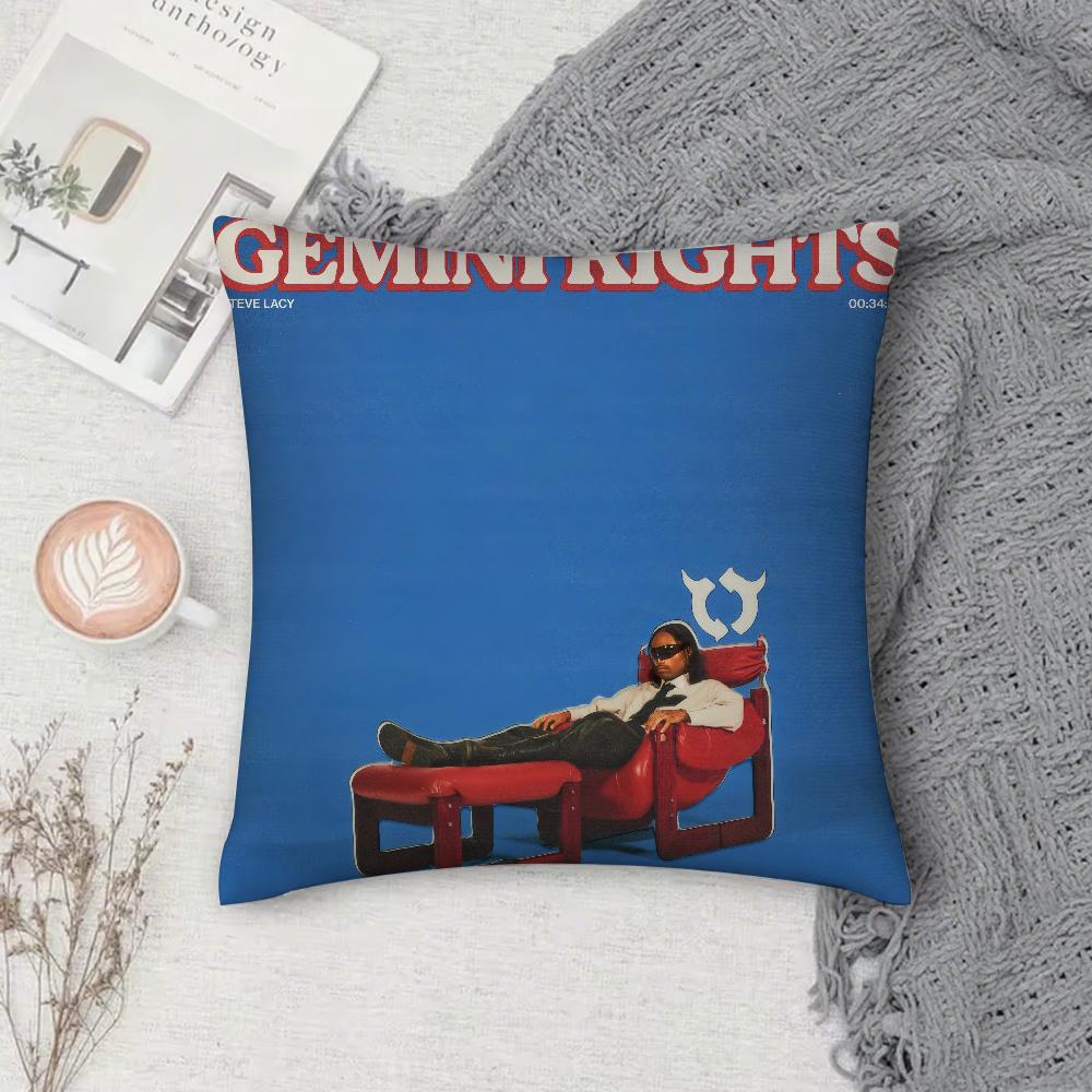 

S-Steve L-Lacy Singer gemini rights Pillow Case Cover Square Sofa with for pattern comfortable cushionsuitable of room 12x12Inch