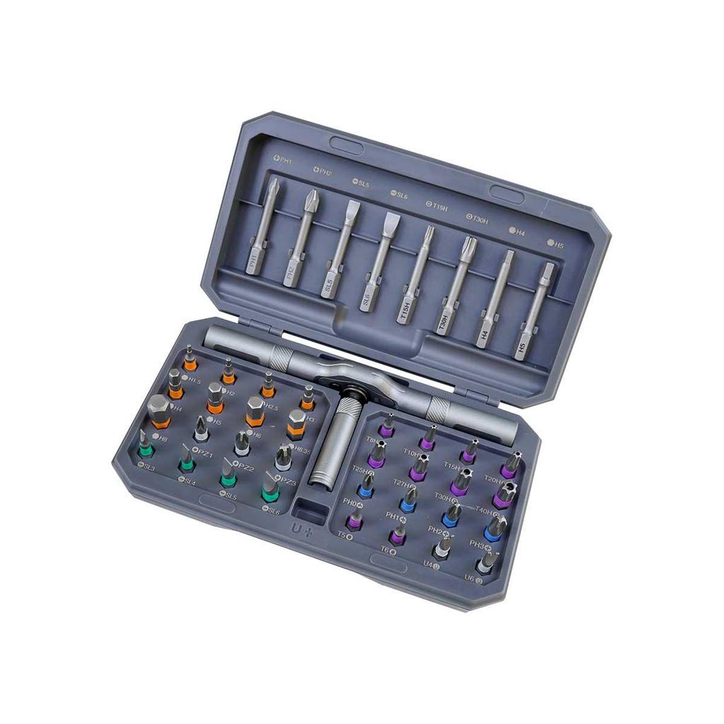 42-in-1 Multifunktions-Ratschenschraubendreher-Set mit hochharten S2-Stahlbits