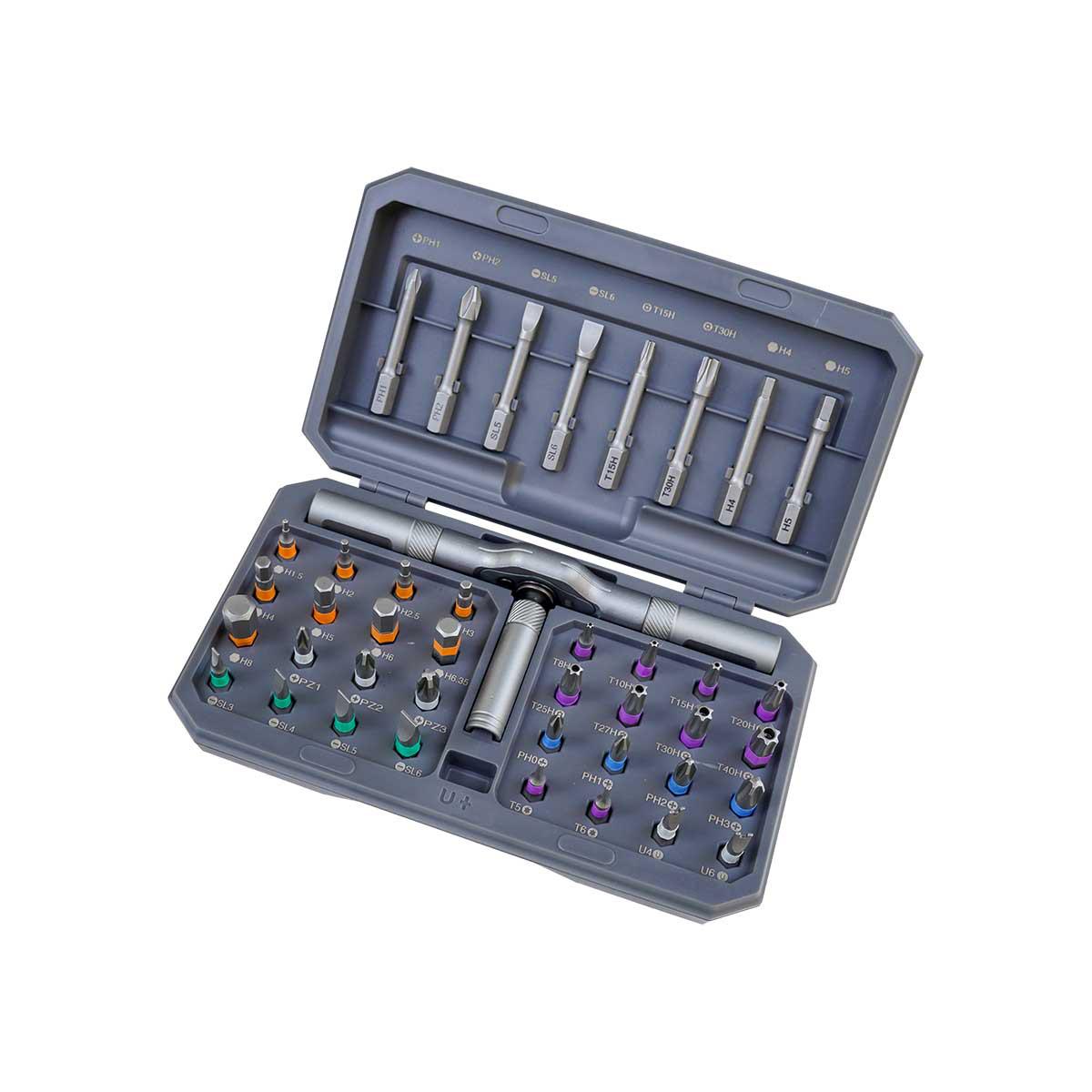 42-in-1 Multi-Functional Ratchet Screwdriver Set with High-Hardness S2 Steel Bits