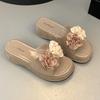 Fashion Wedges Women Slippers Platform Fashion Shoes Flower Casual Pumps Dress Woman Sandals 2025 Summer Brand Trend Female Zapatillas