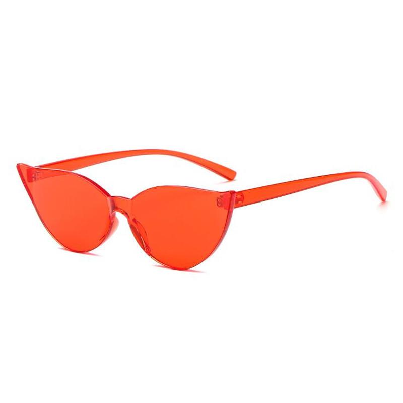 

FOENIXSONG 80s Cat Eye Sunglasses Women UV400 Rimless Cateye No Frame Blue Pink Yellow Red Gray Orange Sun Glasses Other