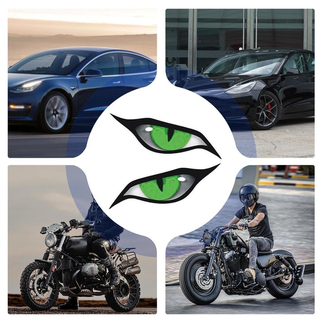 Motorcycle Eye Sticker, Evil Eye Sticker for Car, Creepy Rear Window Decoration Decal -