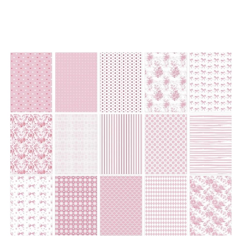 30 Fogli Carta Artigianale Floreale Vintage Carta Pattern Pattern Retro Ditsy Blocco Carta per Journaling