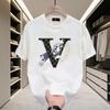 Heavy Men's Cotton T-shirt of The Same Style, New Letter European Summer Short-sleeved Trendy Versatile Trendy Ins Printed Top
