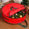 Reusable Christmas Wreath Organizers Round Waterproof Storage Bag With Handles Durable PE Materials For Seasonal Decoration Protections