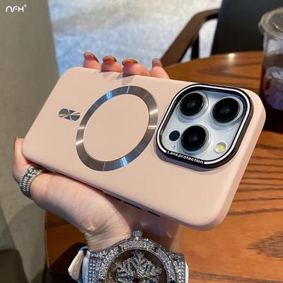 For For Iphone 16 Pro Max   Magnetic Hard Matte PC Frame Phone Case For For Iphone 13 14 15 16 Plus 17 Air Protective Cover
