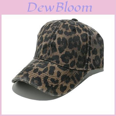 Leopard Print Baseball Cap With Cotton Material For Summer Sun Protection And Casual Wear