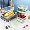 Stainless Steel Lunch Box Fruit Sealed Korean Leakproof Fresh-keeping Storage Refrigerator Freezer Food Box for Household Office