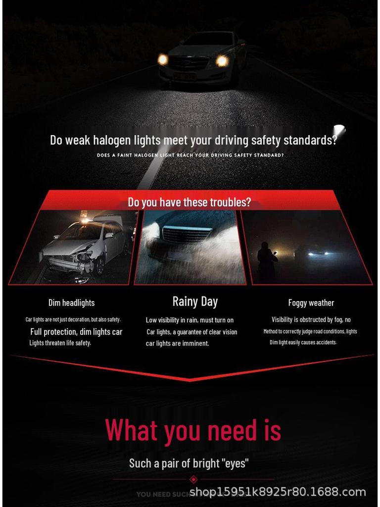 LED Daytime Running Light with Sequential Turn Signal for 2005-2018 Toyota Hiace Headlight Assembly