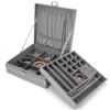 ProCase Jewelry Jewelry Jewelry Storage Accessory Bead Small Item with Detachable Dividers Gray Box, Women's Storage, 2-Tier Case, Storage, Storage,