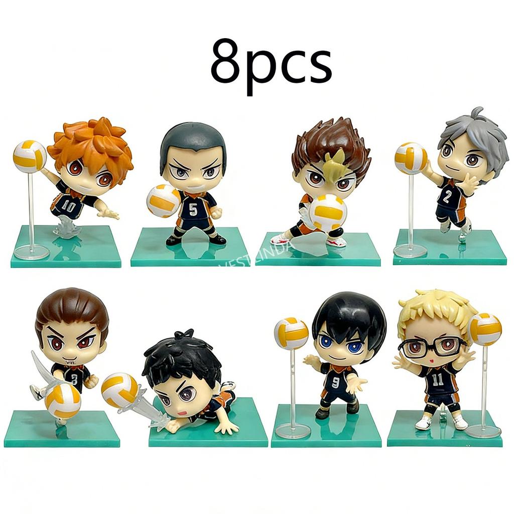 Volleyball Junior Q Version Hand-made  Collection Model Series PVC Doll Decoration Classic Anime Character Model Toys