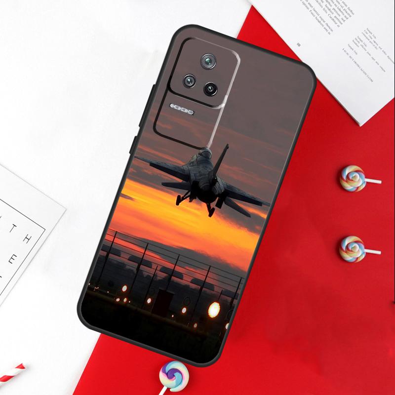 Fighting Plane Aircraft Cover For Xiaomi 14 Ultra 15 13 11T 12T 13T 14T Pro POCO X7 Pro X3 X5 X6 M6 F5 F6 Pro Case