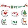 Christmas Theme Letter Snowman Sock Pattern Paper Banner Props Decoration