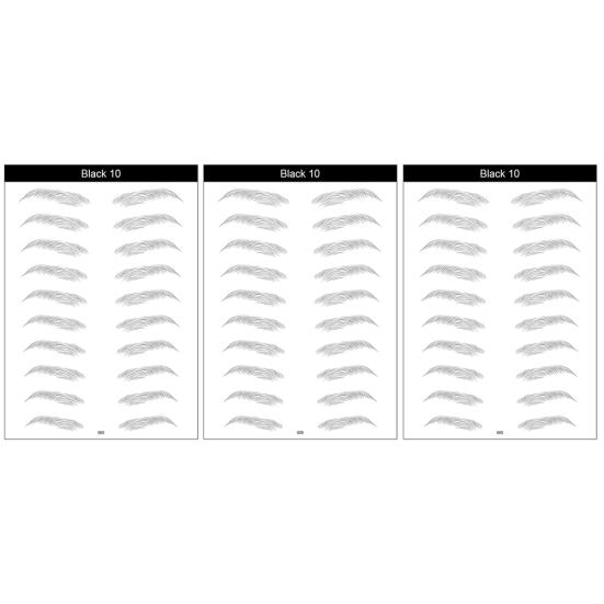 3Pcs 6D Lasting Natural Bionic Eyebrow Tattoo Eye Makeup Water Transfer Sticker