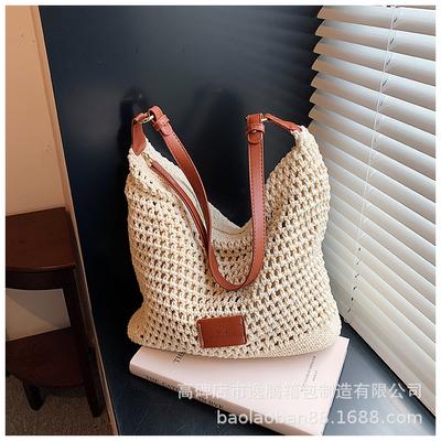 New Bag Women's Large-capacity Senmeng Summer Shoulder Tote Bag Woven Seaside Vacation Beach Bag