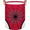 Large Laundry Hamper Basket Red Spider Web Round Collapsible Storage Organizer Bin for Kids, Boys, Nursery, Closet, Bedroom, Playroom, Toys, Dirty