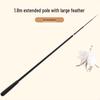 Retractable Cat Teaser Rod with Feather - Bite-Resistant Kitten Toy for Self-Play