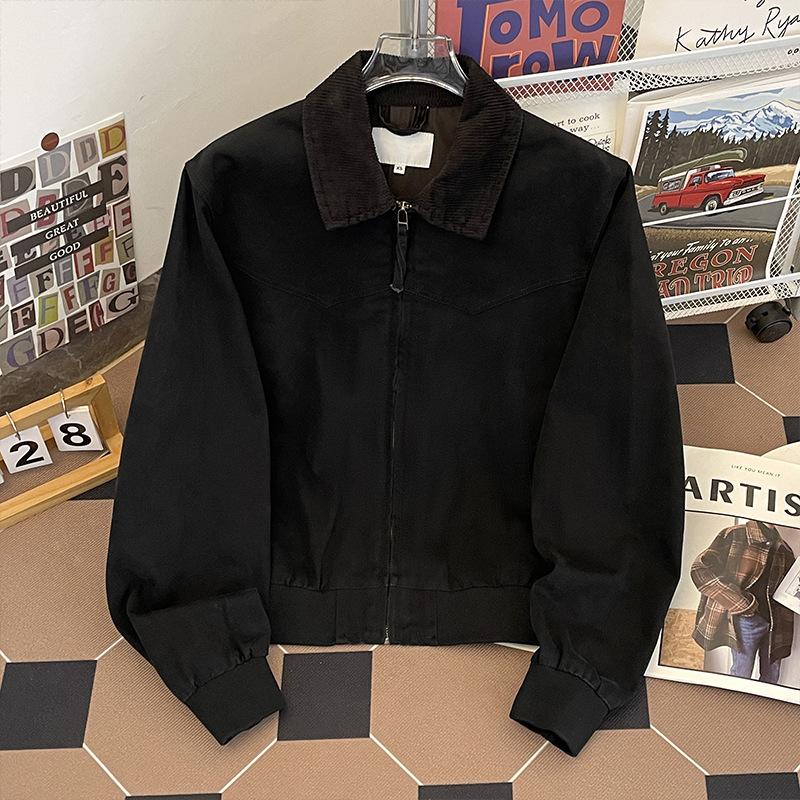 

Мужская американская куртка карго Мужская весенне-осенняя новая ретро свободная мотоциклетная куртка куртка-бомбер M