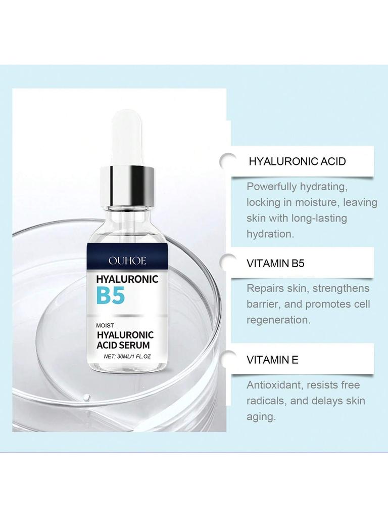1Pc B5 MOIST HYALURONIC ACID SERUM Reduce Fine Lines Firming Facial Skin Reduce Skin Dullness Moistu