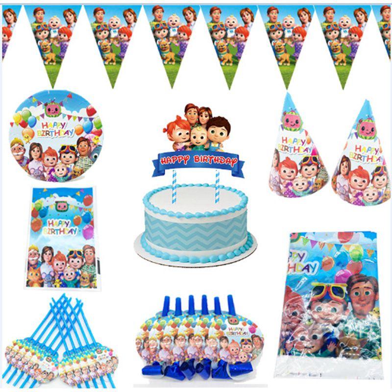 Vibrant Family Birthday Party Supplies Set With Cheerful Plates And Decor Elements