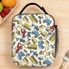 Toys Heavy Construction Machines Lunch Bag Travel Portable Tote Food Bags For Child  Oxford Print Cooler Bag
