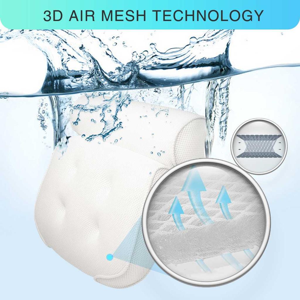 Antypoślizgowa poduszka do kąpieli SPA z przyssawkami Wanna Podparcie pleców pod szyją Zagłówek Poduszki Zagęszczona poduszka domowa Akcesoria łazienkowe