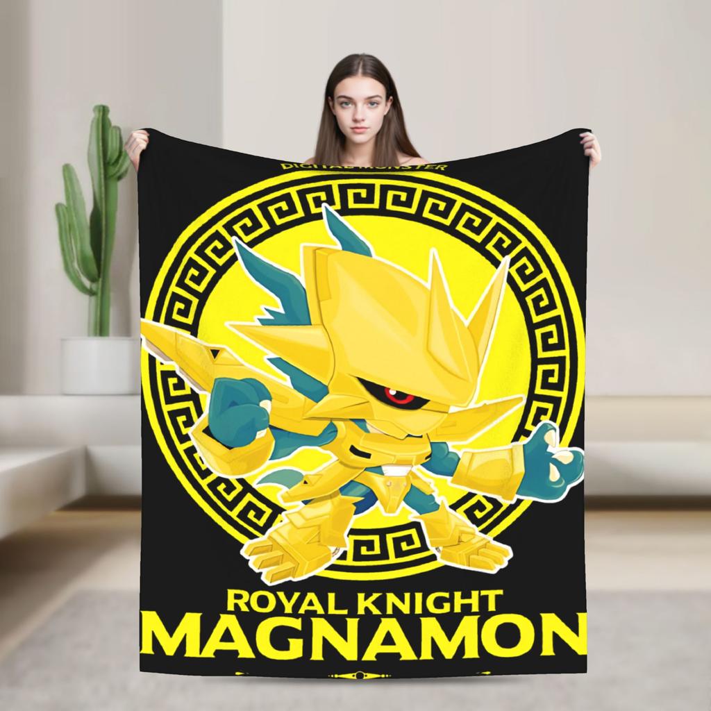 Digimon Virtual Pet Blanket Flannel Decoration Multifunction Super Soft Throw Blankets for Bed Outdoor Rug Piece
