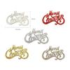Gold Glitter Merry Christmas Letter Pendant Ornament for Tree Decoration