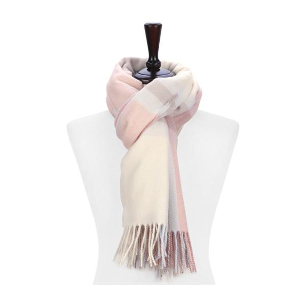 Elkate Women's Scarf Fall/Winter Neck Warmer Winter Item Check Pastel Muffler LLM270