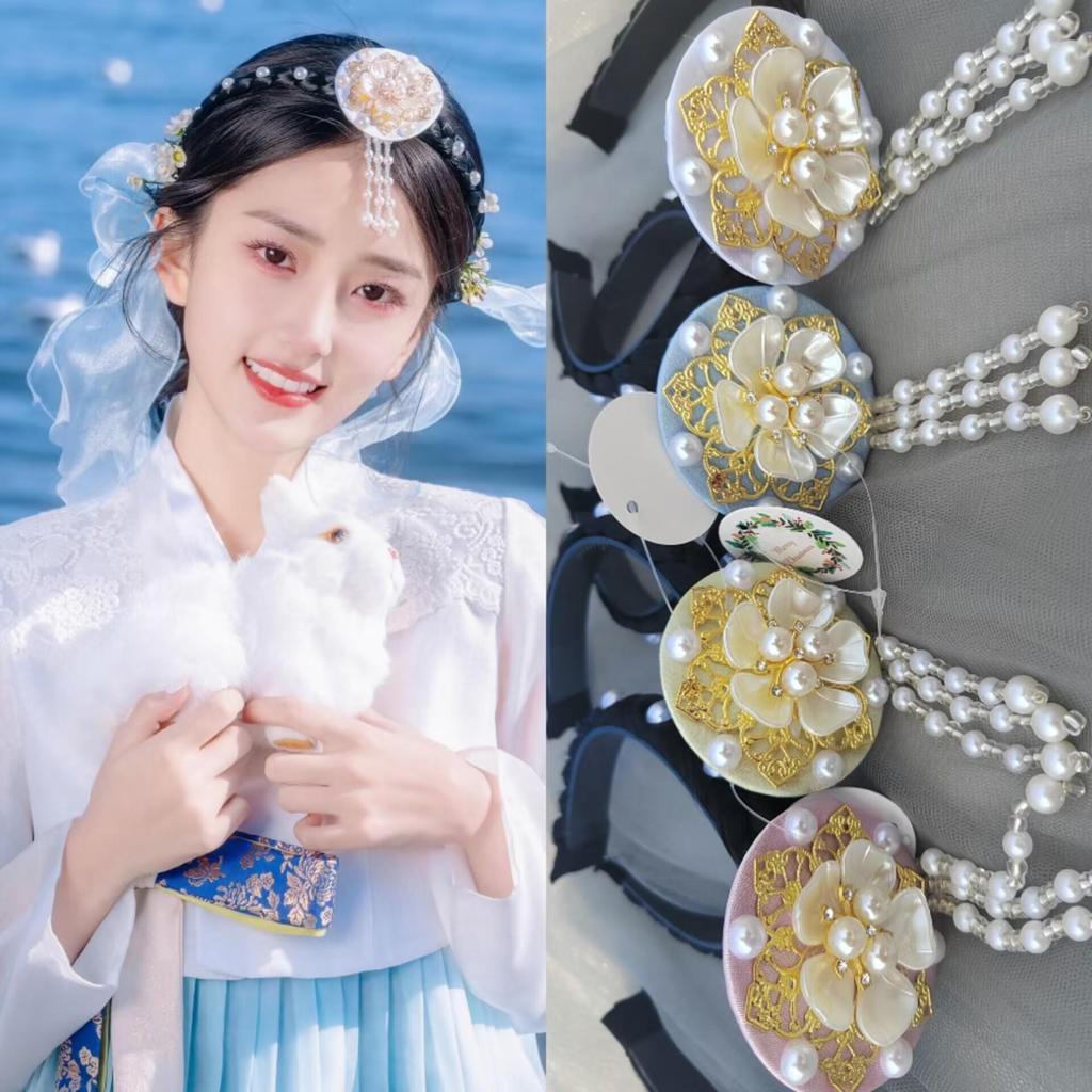 Korean Princess Hanbok Headband: Ethnic Women's Hair Accessories for Stage
