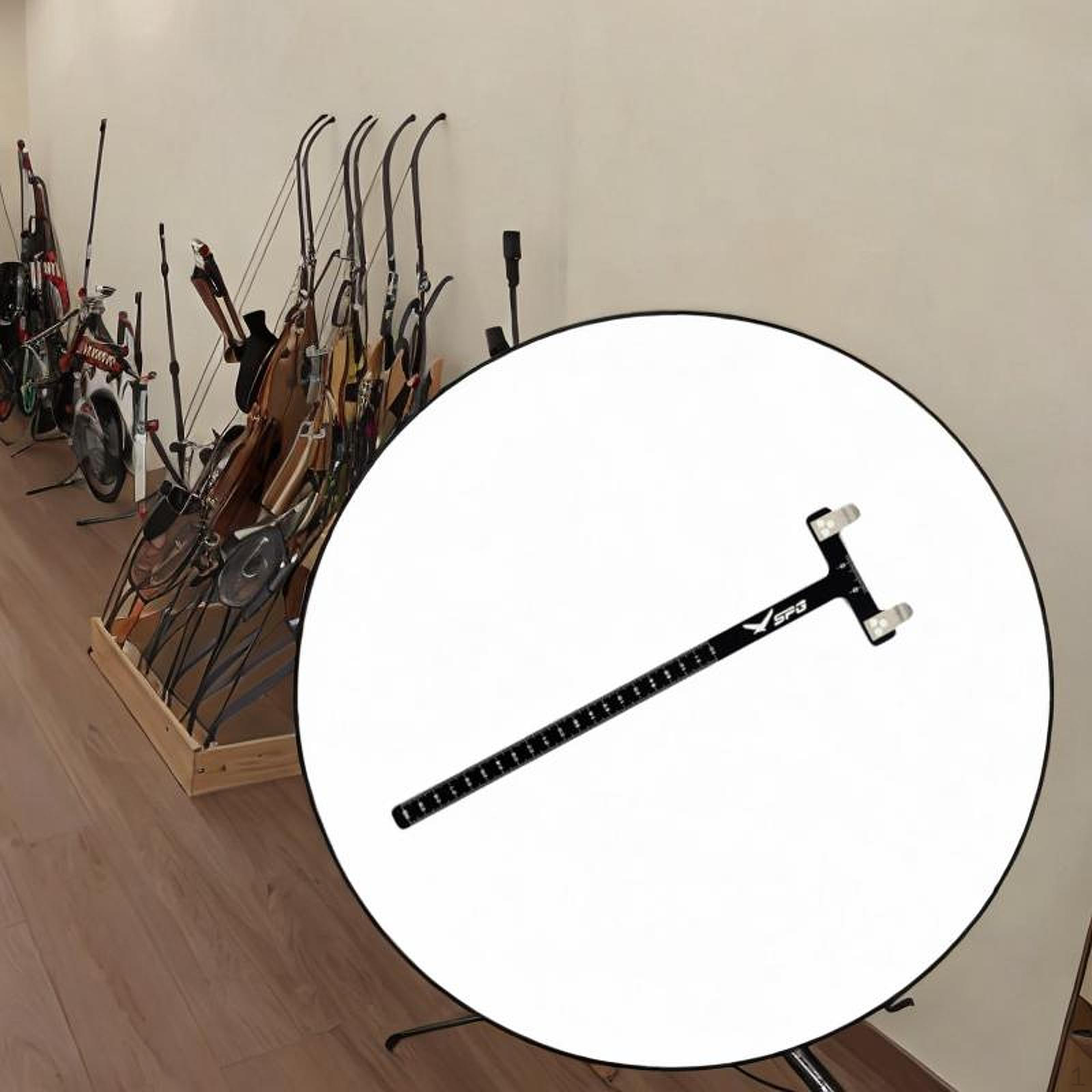 

Archery T Shape Bow Square Ruler Portable Adjustable Recurve Tuning Tool синій