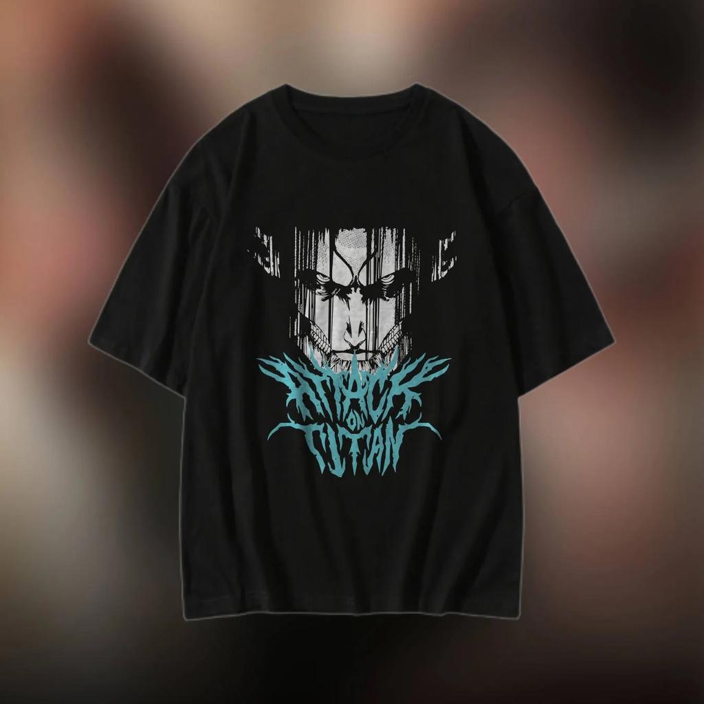 2025 Men's Attack on Titan T Shirt Cotton Anime Short-sleeved Casual Street Y2K Summer Women Tee Oversize Clothing Harajuku Tops