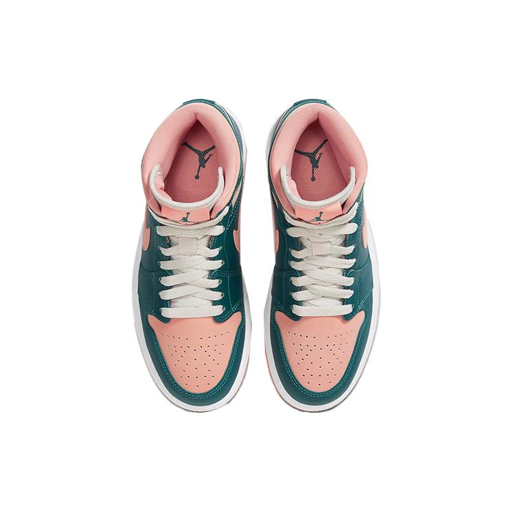 New JORDAN 1 Mid Dark Teal Green Women's BQ6472-308