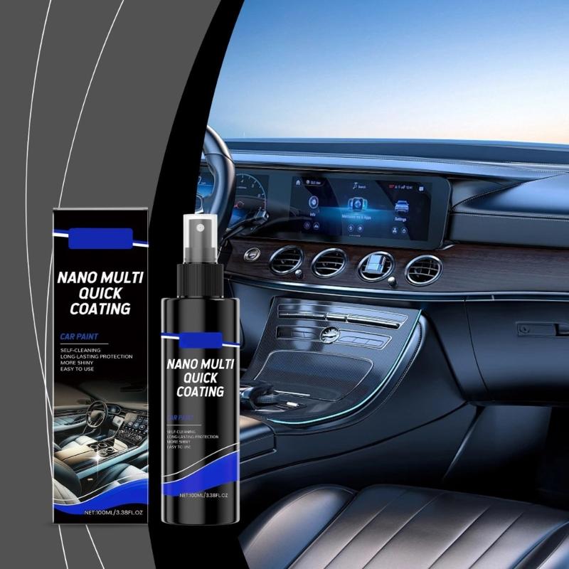 Car Upholstery & Seat Cleaner 100ml with Low Foam Formula Auto Detailing Sprays Cleaning Solution for Leather & Carpet