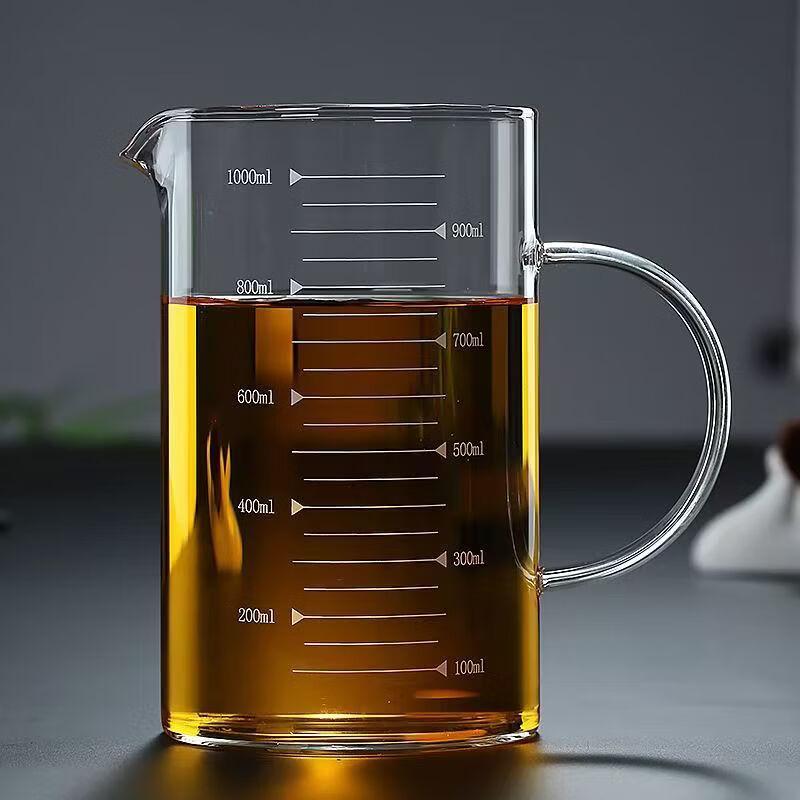 Yicang 1050ml Heat-Resistant Glass Measuring & Drinking Cups (2-Pack)