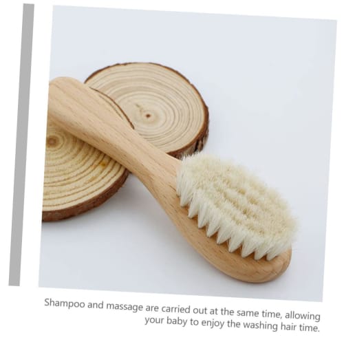 SEWACC 1 Set Toddler/Children's Hair Washing Brush Comb Kit Wooden Comb Wool Brush Set