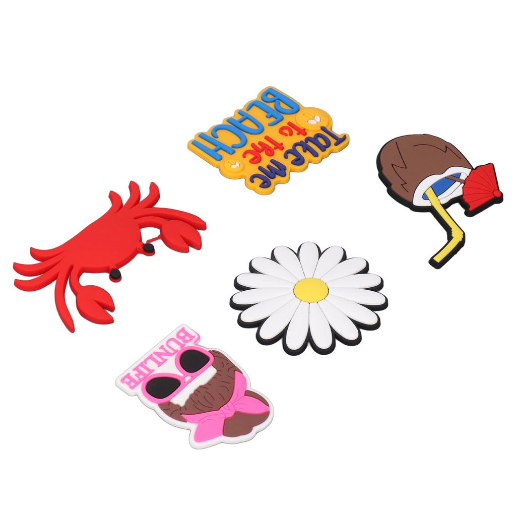 5PCS Beach Bag Charm Insert for Summer Silicone Handbag Beach Bag Decorative Accessories for Party