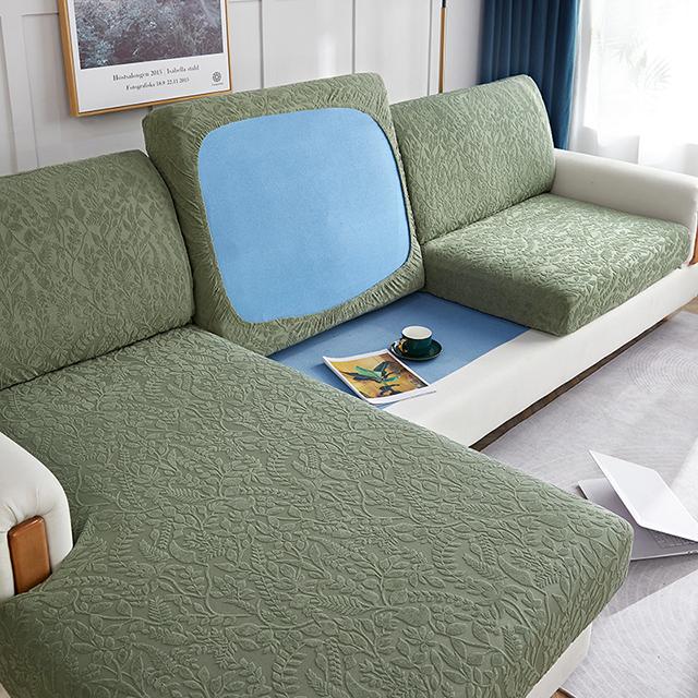 Jacquard Waterproof Sofa Seat Cushion Cover Furniture Protector For Pets Kids Stretch Washable Removable Slipcover