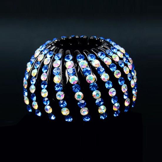 

Bird Nest Rhinestone Expanding Tail Hair Bun Holder Grip Claw Hair Accessory M