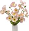 5 Pack Artificial Poppy Flowers Home Office Bedroom Silk Poppy Flowers Decor Bouquet Table Decoration Wedding Party Decorations