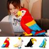 Colorful Parrot Plush Toy Pillow Wholesale Gift With Logo Cartoon Animal Decorative Ornament 25cm 0.2kg