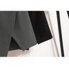 Dunkelgrauer High-Waist-Midirock für Damen Asymmetrisches Wickeldesign Bürorock