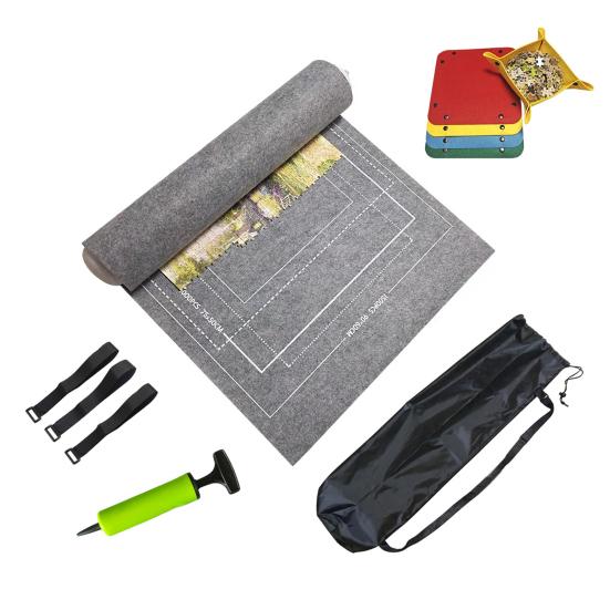 Jigsaw Puzzle Roll Mat Large Capacity Foldable Design Wear Resistant Puzzle Saver Jigsaw Puzzle Mat with Fixing Strap Set