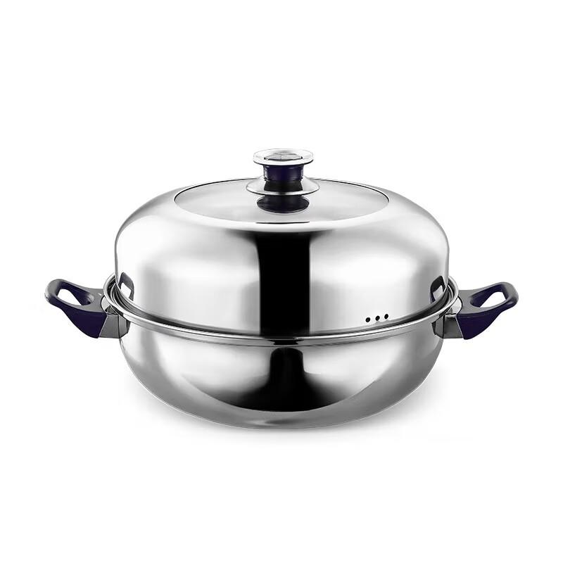 DESLON Multi-Function Stainless Steel Steamer Pot with Hot Pot Function 28cm