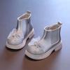 Children's Autumn Boots Luxury Sweet Girls Princess Boots Ankle Versatile Kids Fashion Causal Glitter Leather Boots Thick Bottom