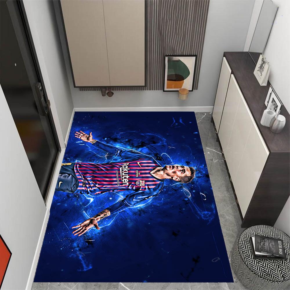 Brazilian Soccer Player Action. Carpet Perfect for Dormitory Kitchen Balcony Foyer Anti-slip Rug Decorate Offices Perfect Birthday/Christmas Gift Idea