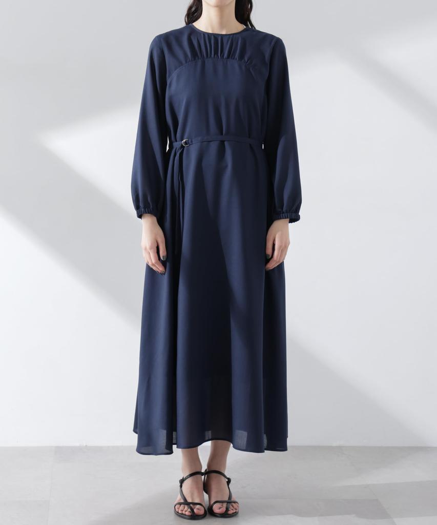 Nano Universe Belted Viella Size S Women's Dress, 040, Beige, 669-5119308