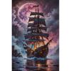 Vintage Nautical Metal Wall Art, Old Sailing Ship Pirate Decor, Home Wall Decor
