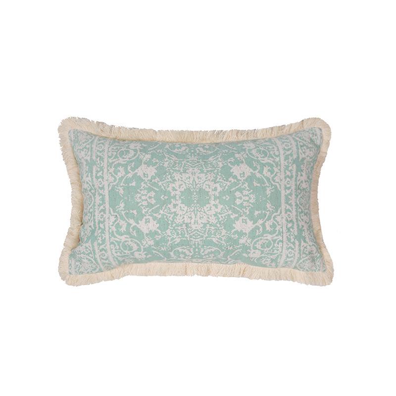 Retro Landhausdruck Baumwoll-Leinen Überwurf Kissenbezug